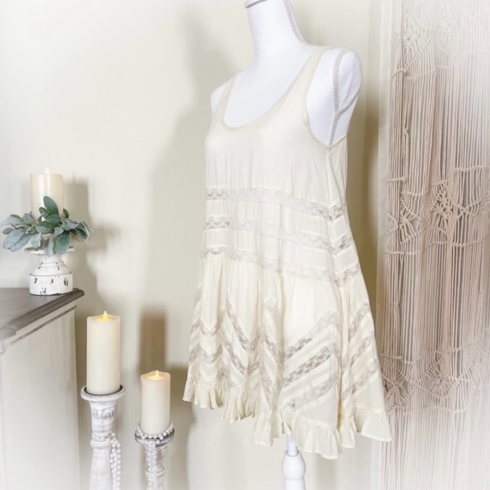 Free People Cream Mini Dress